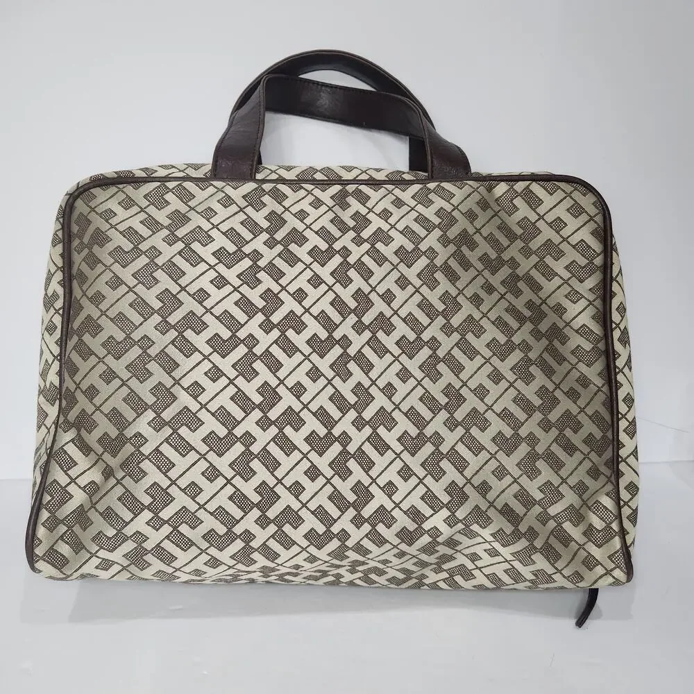 Tommy Hilfiger Monogram Pattern Travel Cosmetic Toiletry Bag